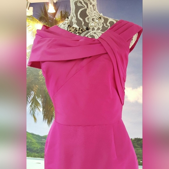 *$3000 OSCAR DE LA RENTA STUNNING RUNWAY PINK SILK DRESS GOWN US 6 - Picture 5 of 13